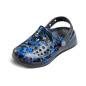 JoyBees boys rubber clogs size 12/13 blue grey camo